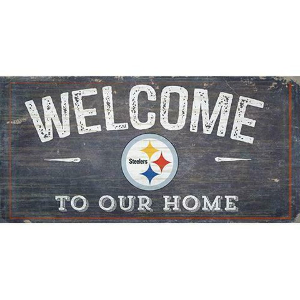 PITTSBURGH STEELERS WOOD SIGNS 6"X12"